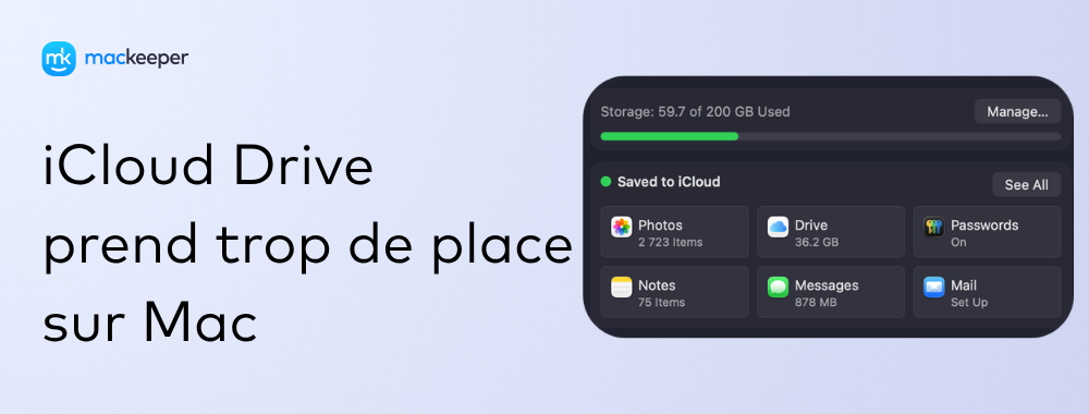 iCloud Drive prend trop de place sur Mac